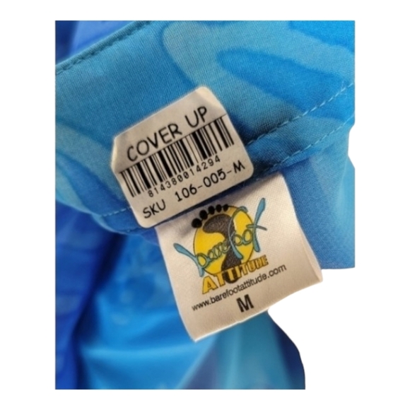 🌻 BAREFOOT ATTITUDE - Medium Blue Cover Up - Picture 3 of 3